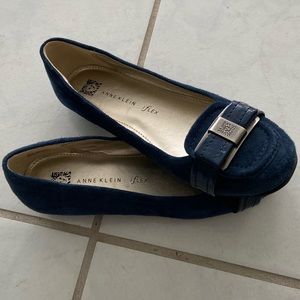 Anne Klein IFlex Navy Blue Suede Shoes